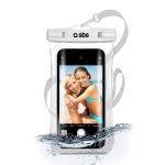 SBS WATERPROOF CASE WITH SELFIE GRIP UNIVERSAL SIZE UP TO 6.8' white