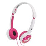 SBS WIRED HEADPHONE KIDS FOLDABLE WITH VOLUME LIMITATION 85 db pink white