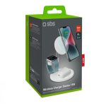 SBS WIRELESS CHARGER QI 3 IN 1 STATION 15W white - Image 2