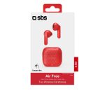 SBS WIRELESS EARPHONES TWS AIR FREE red - Image 2