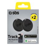 SBS 2X TRACKER COMPATIBLE WITH APPLE FIND MY / ANDROID FING HUB black - Image 2