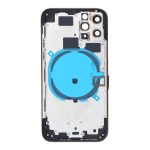 Apple iPhone 11 Pro - Back battery door cover middle frame housing with small parts Black HQ OEM with Logo