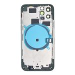 Apple iPhone 11 Pro - Back battery door cover middle frame housing with small parts Green OEM with Logo