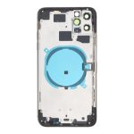 Apple iPhone 11 Pro Max - Back battery door cover middle frame housing with small parts Black OEM with Logo
