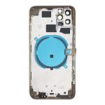 Apple iPhone 11 Pro Max - Back battery door cover middle frame housing with small parts Gold OEM with Logo