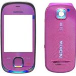 NOKIA 7230 - Front + Back Cover (2in1) pink Original