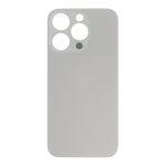 Apple iPhone 15 Pro - Battery Cover + Adhesive Large Hole Natural Titanium HQ OEM with Logo
