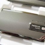 NOKIA E66 - Battery cover Grey steel Original