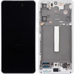Samsung G990B Galaxy S21 FE - LCD Touch White with Frame Original GH82-26414B/26420B/26590B Service Pack