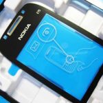 NOKIA E75 - Window Lens Silver Black Original