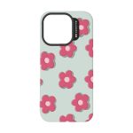 SBS CASE ME 3D JELLY COVER EMBOSSED MOTIFS FLOWER IPHONE 15 PRO MAX green backcover - Image 2