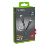 SBS DATA CABLE TYPE C to TYPE C 3.1 1.5m black - Image 2