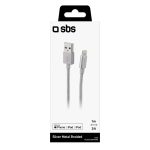 SBS DATA CABLE MFI METAL LIGHTNING 1m silver - Image 3