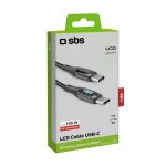 SBS DATA CABLE LED TYPE C 1m black - Image 5