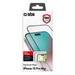 SBS FULL TEMPERED GLASS IPHONE 15 PRO MAX black - Image 6