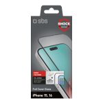 SBS FULL TEMPERED GLASS IPHONE 16 / IPHONE 15 black - Image 4