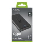 SBS POWERBANK 10000 mAh 2 PORTS USB / 1 PORT TYPE C PD 20W / 1 PORT MICRO USB (IN) black - Image 4