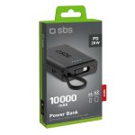 SBS POWERBANK 10000 mAh PD 20W WITH INTEGRATED CABLE TYPE C black - Image 6