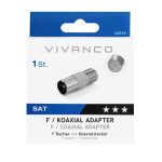 VIVANCO AERIAL COAX PLUG TO SOCKET ADAPTER - Image 2