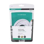 VIVANCO ANTENNA CABLE 5m COAX PLUG-COAX SOCKET FERRITE 110 dB white - Image 2