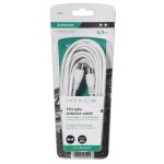 VIVANCO ANTENNA CABLE 5m COAX PLUG-COAX SOCKET 90 dB white - Image 2