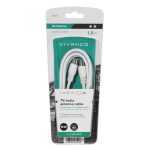 VIVANCO ANTENNA CABLE 1.5m COAX PLUG-COAX SOCKET 90 dB white - Image 2