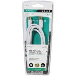 VIVANCO ANTENNA CABLE 3m COAX PLUG-COAX SOCKET FERRITE 100 dB white - Image 2