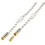 VIVANCO ANTENNA CABLE HQ 120dB NYLON GOLD-PLATED CONNECTORS 1.5m white