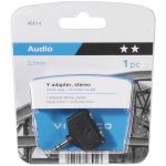 VIVANCO AUDIO ADAPTER Y 3.5mm plug TO 2x 3.5mm Socket - Image 2