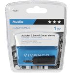 VIVANCO AUDIO ADAPTER 6.5mm JACK TO 3.5mm JACK black - Image 2