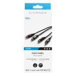 VIVANCO AUDIO CONNECTION CABLE 2x RCA to 2x RCA 5m black - Image 2