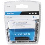 VIVANCO AUDIO ADAPTER 3.5mm JACK SOCKET TO 3.5mm JACK SOCKET black - Image 3