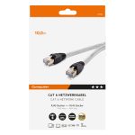 VIVANCO CAT6 UTP NETWORK ETHERNET CABLE RJ45 10m GOLDEN CONTACTS transparent - Image 2