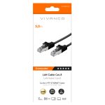 VIVANCO CAT8 UTP NETWORK ETHERNET CABLE RJ45 3m black - Image 2