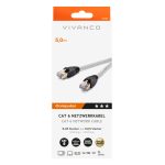 VIVANCO CAT6 UTP NETWORK ETHERNET CABLE RJ45 5m GOLD CONTACTS transparent - Image 2