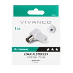 VIVANCO COAX ANGLED PLUG white - Image 2