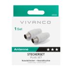 VIVANCO COAX PLUG SET FOR AERIAL white - Image 2