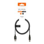 VIVANCO DATA CABLE USB A TO USB B V 2.0 1.5m black - Image 2