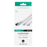 VIVANCO FM ANTENNA 75ohm 0.5m COAX SOCKET - Image 2