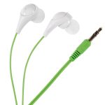 VIVANCO FUSION EARPHONES 1.2m white green