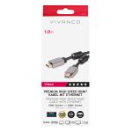 VIVANCO HDMI CABLE CERTIFIED HDMI to HDMI with ETHERNET GOLD PLATED 1m - Image 2