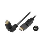 VIVANCO HIGH SPEED HDMI CABLE HDMI to HDMI ETHERNET 4K 360 DEGREES 1.5m - Image 2