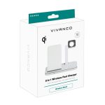 VIVANCO QI STAND 10W CHARGER WITH APPLE WATCH HOLDER white - Image 2