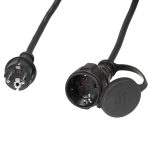 VIVANCO SCHUKO EXTENSION OUTDOOR 1.5mm 3M black