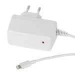 VIVANCO TRAVEL CHARGER MFI 2.4A LIGHTNING FIXED white