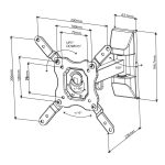VIVANCO ΒΑΣΗ TV ΠΛΗΡΟΥΣ ΚΙΝΗΣΗΣ VESA 200 ΕΩΣ 43 inch - Image 3