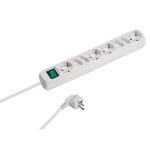 VIVANCO 8WAY (4XSchuko, 4XEuro) ΠΟΛΥΠΡΙΖΟ 1.4m white
