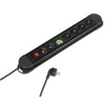 VIVANCO 5WAY (5XSchuko) ΠΟΛΥΠΡΙΖΟ WITH SWITCH 1.4m black