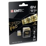 Memory Card microSD EMTEC USH-I U3 V30 SPEEDIN PRO A1 64GB CLASS 10 - Image 2