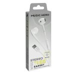 SBS MUSIC HERO HANDSFREE STEREO EARSET TYPE C CONNECTOR TUBB white - Image 8